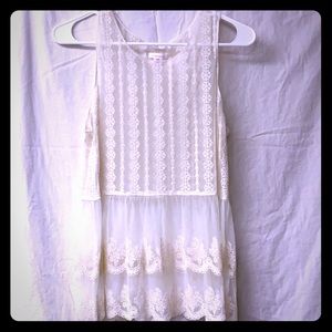 Sheer Embroidered Tank Top